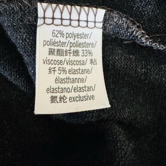 Victoria's Secret Womens Black Gray Loose Fit Long Sleeve Scoop Neck Top Large - Picture 8 of 9